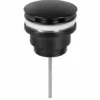 Afvoerplug zwart die open en dicht kan
