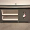 Antraciet grijs met wit klein tv meubel
