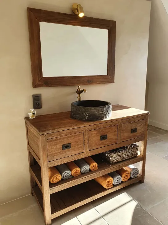 Badkamermeubel rustiek teak