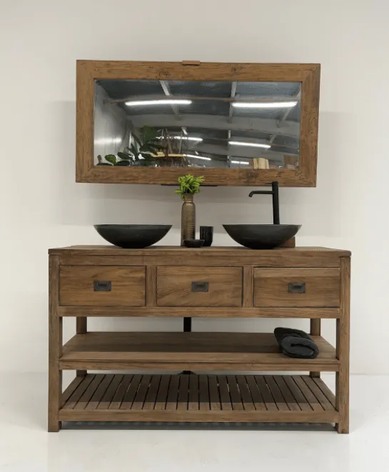 Badkamermeubel rustiek teak
