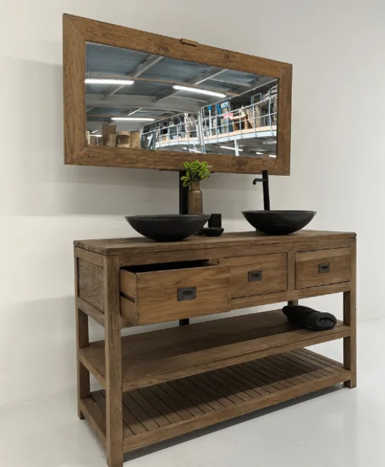Badkamermeubel rustiek teak