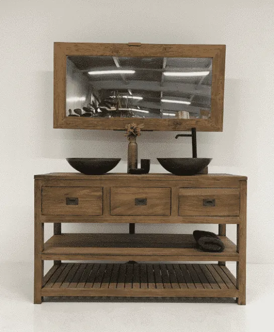Badkamermeubel rustiek teak