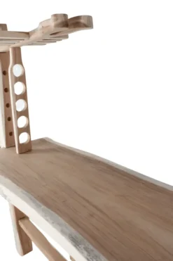 Bartafel met wijnrek suar hout