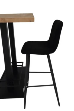 Bartafel teak houten blad en metalen poot
