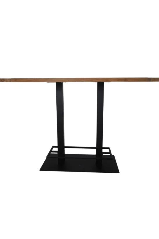 Bartafel teak houten blad en metalen poot