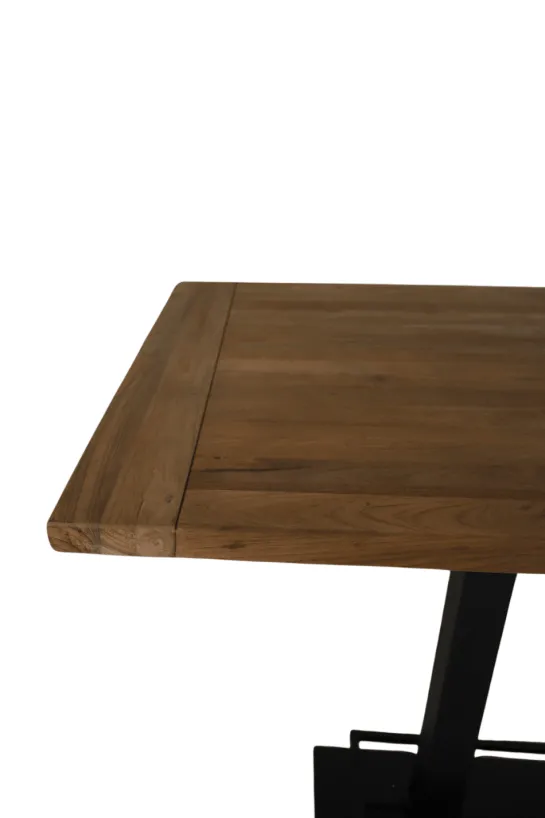 Bartafel teak houten blad en metalen poot