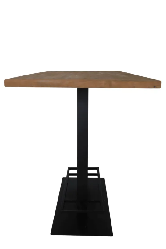 Bartafel teak houten blad en metalen poot