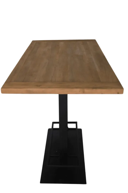 Bartafel teak houten blad en metalen poot