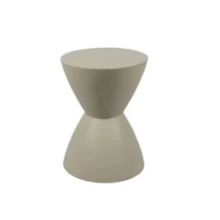 Beige zandloper bijzettafel