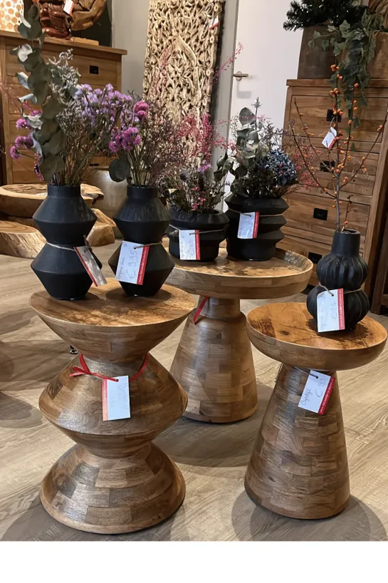 Bijzettafel Abel zandloper vorm
