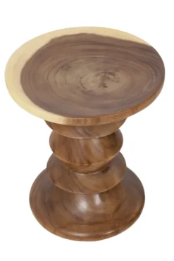 Bijzettafel in de vorm van een Kandelaar Suar Hout
