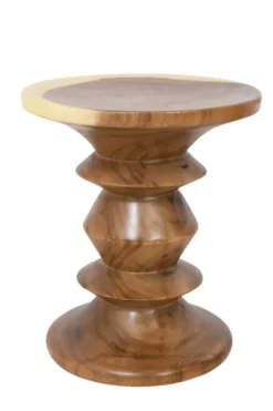 Bijzettafel in de vorm van een Kandelaar Suar Hout