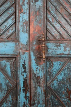 Blauwe India opbergkast