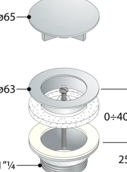 Chrome Afvoerplug