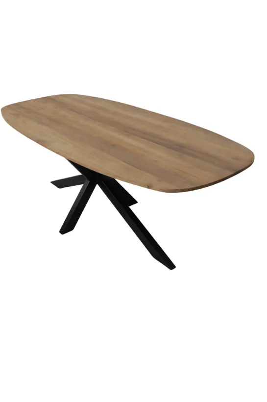 Deens ovale teak houten eettafel 220cm