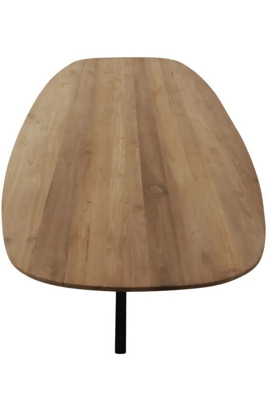 Deens ovale teak houten eettafel 220cm