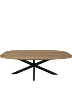 Deens ovale teak houten eettafel 220cm