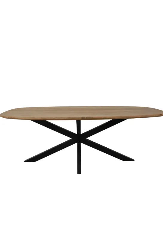 Deens ovale teak houten eettafel 220cm