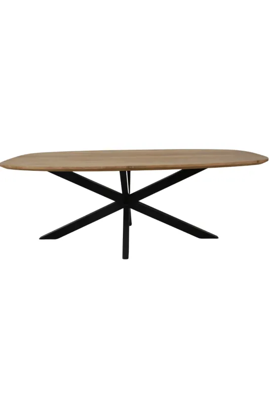 Deens ovale teak houten eettafel 220cm