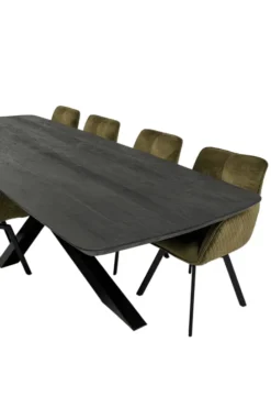 Deens ovale zwarte eettafel