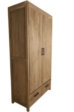 Dichte opbergkast teak hout 110cm