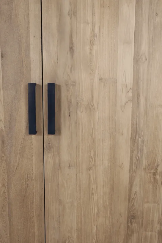 Dichte opbergkast teak hout 110cm