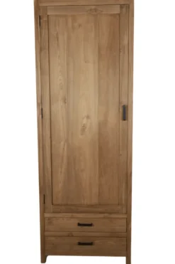Dichte opbergkast teak hout 75x45x210 cm
