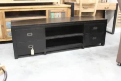 Donker houten televisiemeubel