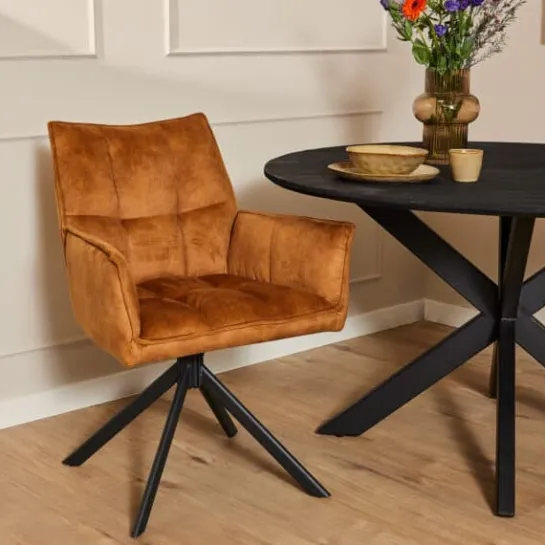 Draaibare Velvet Eetkamerstoel Dani