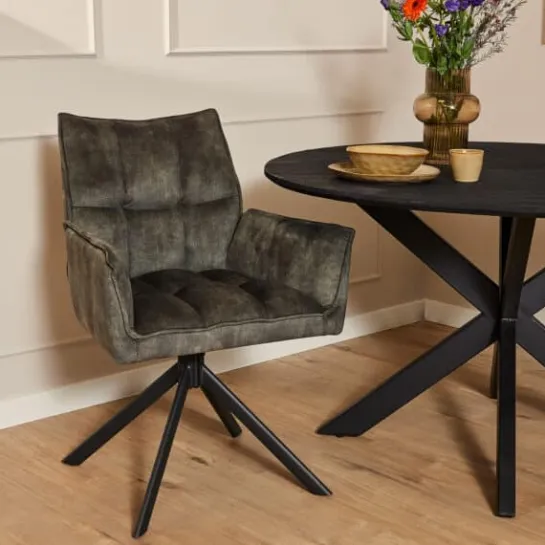 Draaibare Velvet Eetkamerstoel Dani