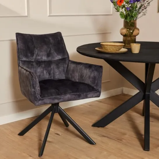 Draaibare Velvet Eetkamerstoel Dani