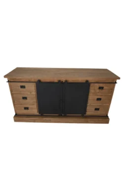 Dressoir 180 cm met metalen schuifdeuren
