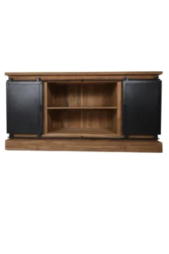 Dressoir 180 cm met metalen schuifdeuren