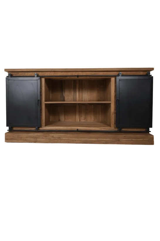 Dressoir 180 cm met metalen schuifdeuren