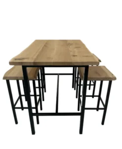 Eikenhouten Bartafel/statafel incl 4 barkrukken