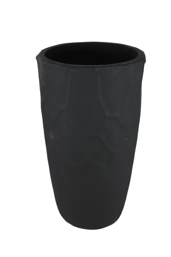 Grote zwarte bloempot