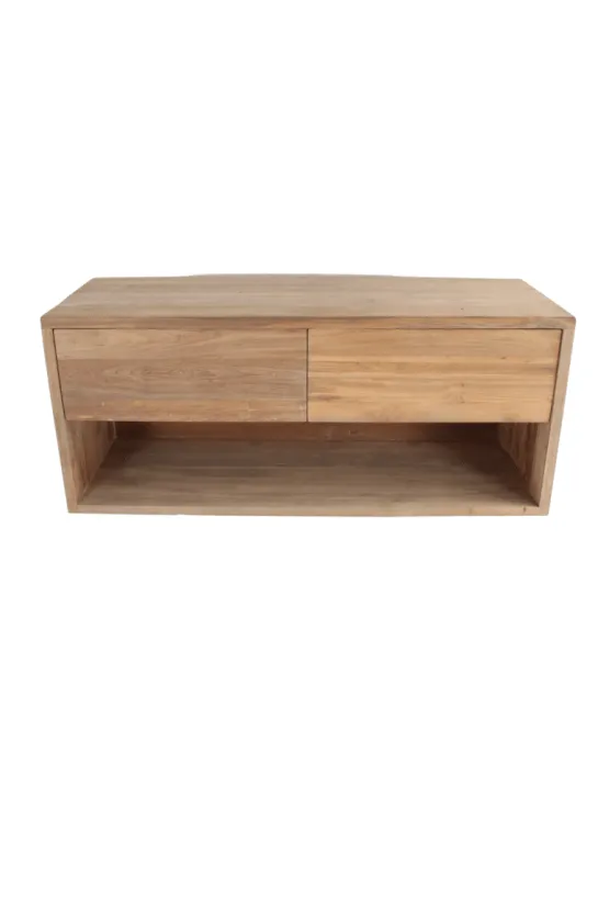 Hangend teak badkamermeubel