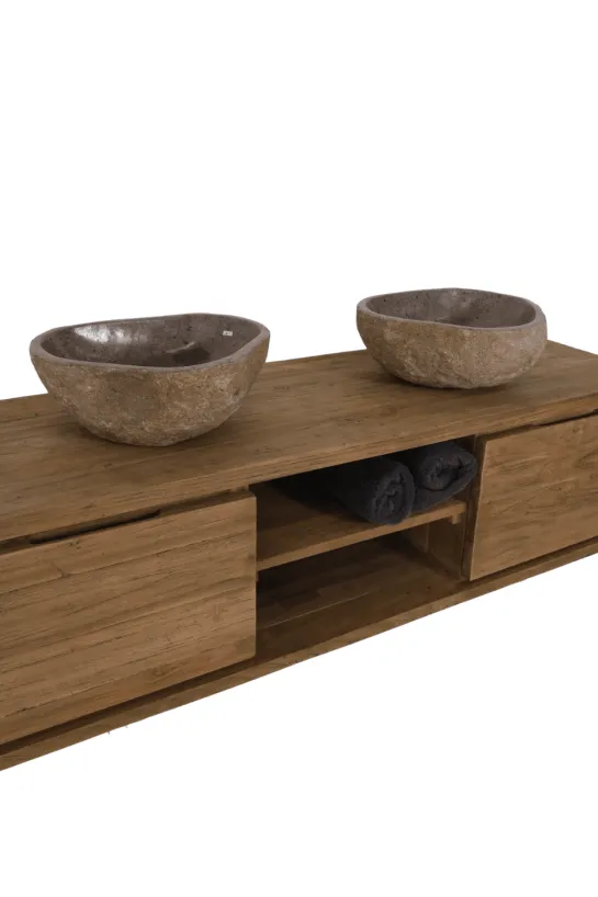 Hangend Teak Houten Badkamermeubel 150 cm
