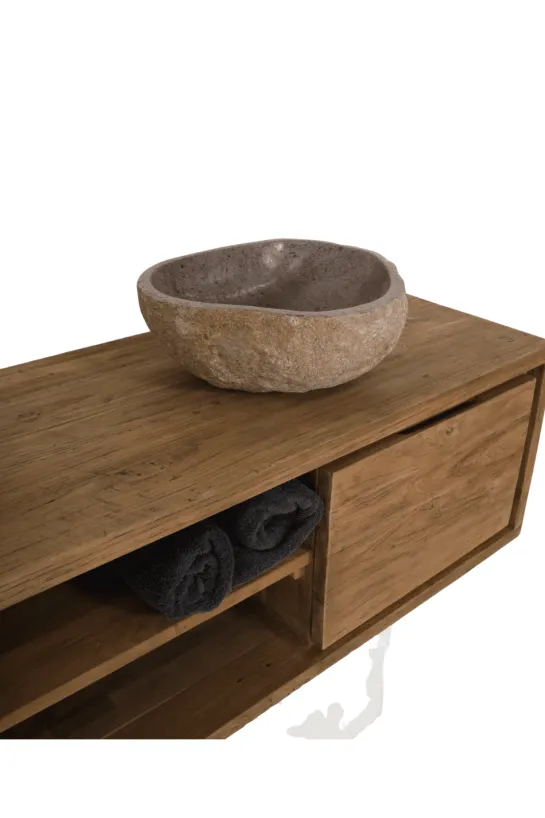 Hangend Teak Houten Badkamermeubel 150 cm