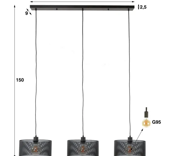 Hanglamp mesh round
