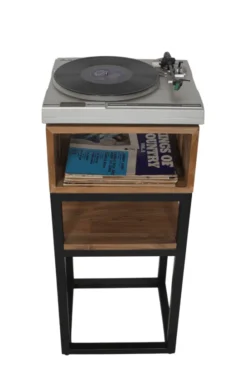 Hifi Kastje teak met metaal