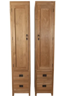 Hoge badkamer kast teak hout