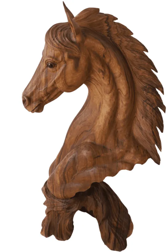 Houten Beeld van een Paardenhoofd 1m