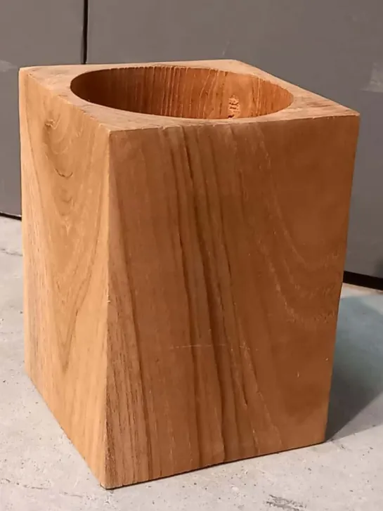 Houten tandenborstel beker