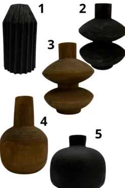 Houten vaasjes