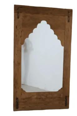 Indische Oud Teak Houten Spiegel