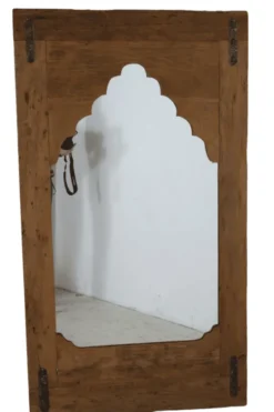 Indische Oud Teak Houten Spiegel
