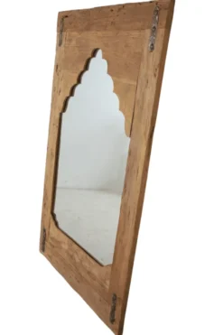 Indische Oud Teak Houten Spiegel