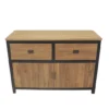 Industrieel dressoir ruw teakhout
