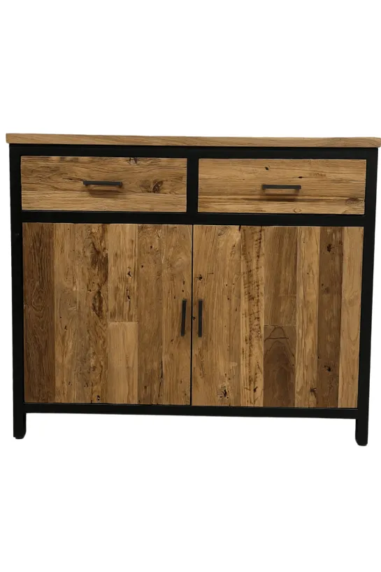 Industrieel dressoir ruw teakhout